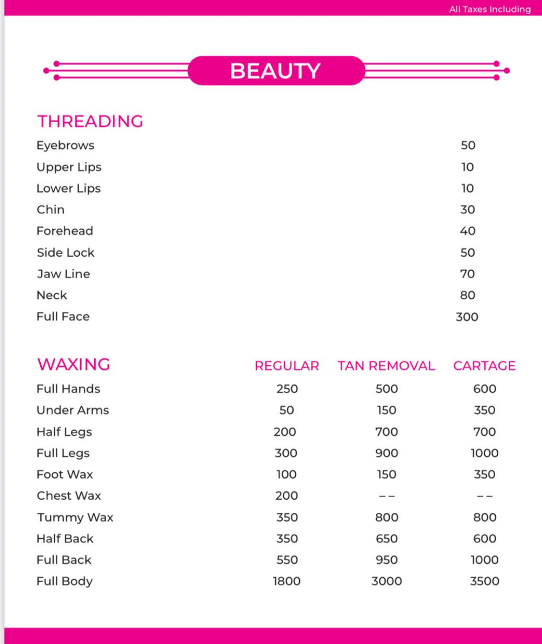 Awesome Salon Beauty Service Price