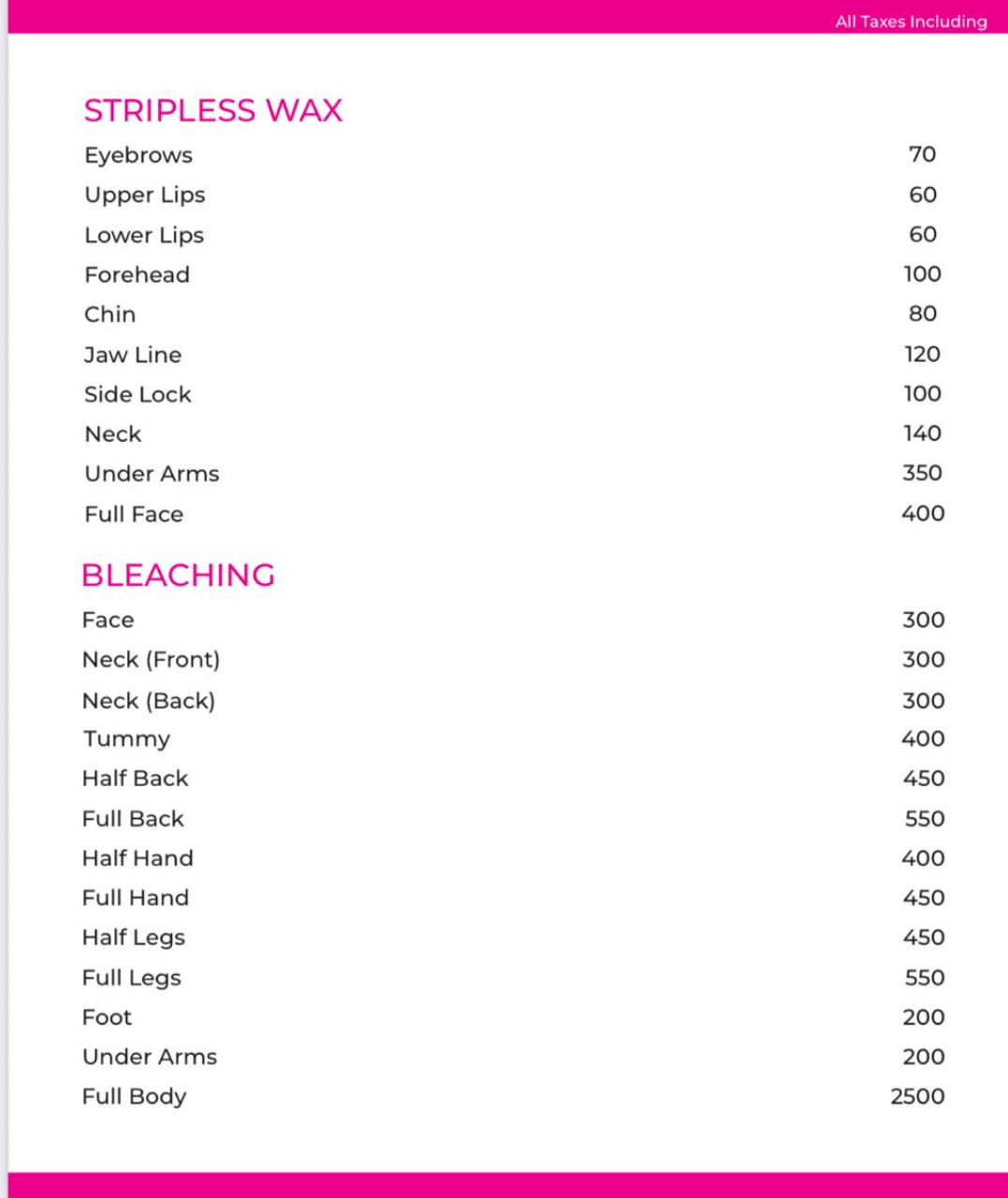 Awesome Salon Beauty Service Price