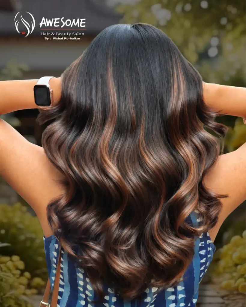 Every wave tells a story - Stunning balayage transformation by Awesome Hair & Beauty Salon.